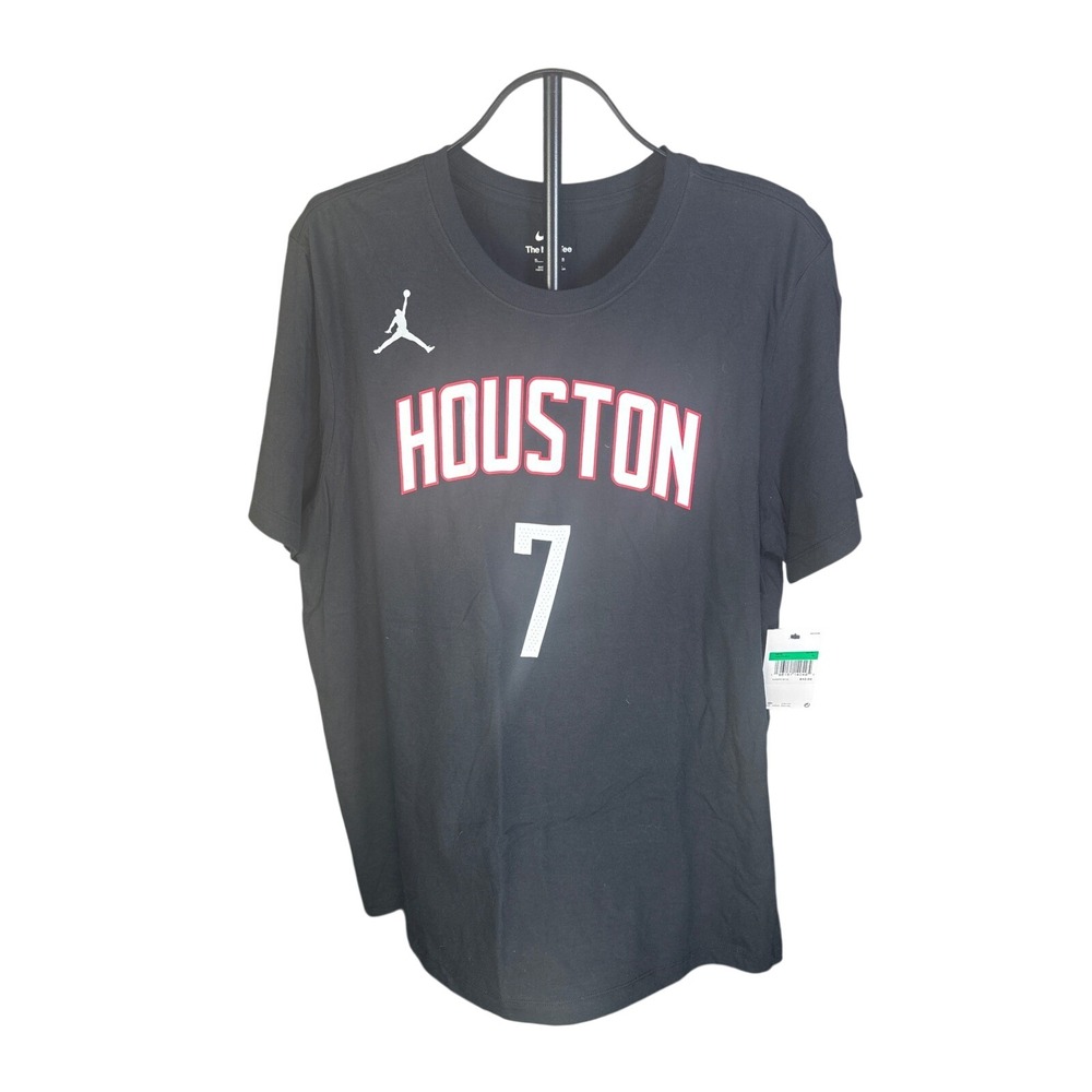 Jordan Houston Rockets Kevin Durant Mens XL Black NBA T-Shirt DV5774-010 NEW